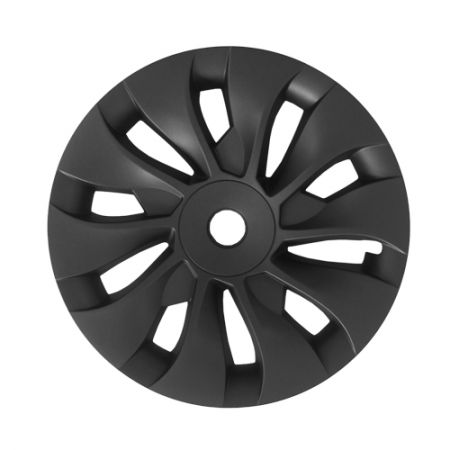 כיסוי גלגל מותאם אישית לרכב חשמלי - כיסוי גלגל 18 אינץ', קדמי, חומר ABS, שחור מט למודל 3 של טסלה